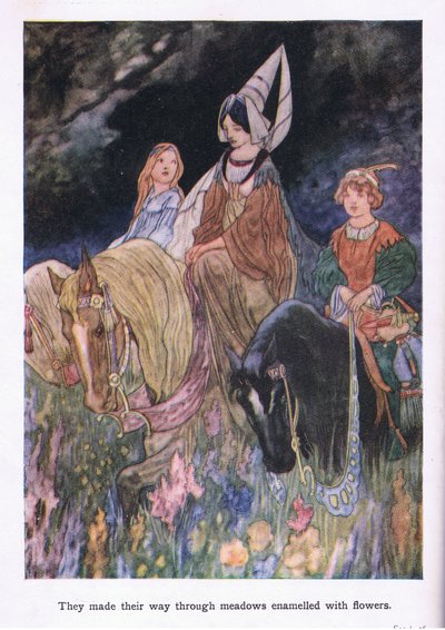 They made their way through meadows enamelled with flowers by Charles Robinson